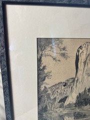 John F Primoshic 1937 „Colorado Rocky Mountains“ Pen & Ink Drawing – Framed