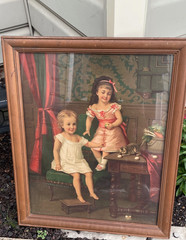 Antique 19th Century Signed French Portrait Artist Constant Brochart Print ?
