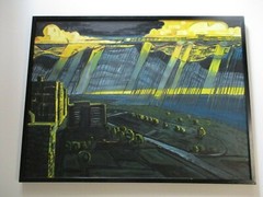 WOZNIAK PAINTING LARGE VINTAGE NIGHT SUNSET STORM CLOUDS BEACH COASTAL MASTER