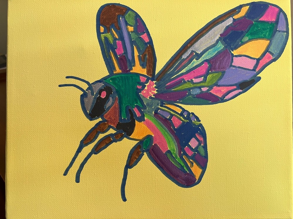 8×10 Acrylic Painting Specialist 3 Legged Honey Bee „Prestige Series“ No Copies
