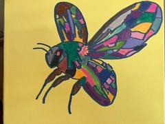 8×10 Acrylic Painting Specialist 3 Legged Honey Bee „Prestige Series“ No Copies