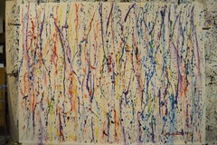Mark Little Original Giant Profesional Painting 84”X62” (7 Foot) Abstract Modern