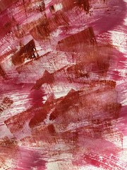 Original 11×14 Red Abstract Paint Stroke Painting Signed Paper Fine Art