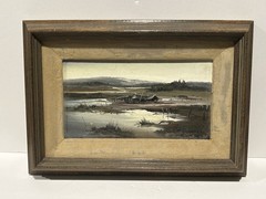 Vintage Hulan Fleming Original Oil On Board Painting Northwest Landscape Signed