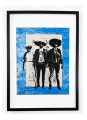 Mexican Revolution Pop Art wall art Emiliano Zapata Collage antique newspaper