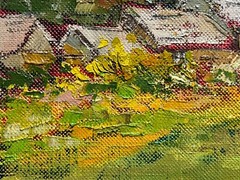 Oil painting Old House Ukrainian painter Fiberboard original landscape decor art