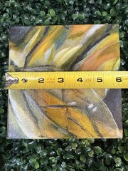 3 Vintage Hand Painted Abstract Canvas Art MCM Style Wall Decor Orange Brown