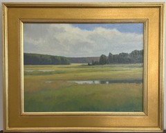 Steve Allrich Oil Painting “Marsh” Eastham Massachusetts 31.25 X 25.5 Inches
