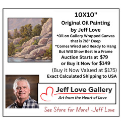 Jeff Love Art Original Oil Painting Phoenix Arizona Rocks Landscape Saguaro Lake