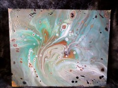 „The Flower“ By LMS Acrylic Fluid Art Denver Colorado