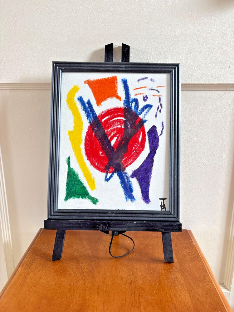 Original Murillo Painting | Heraldry | 8×10″ | Oil Stick on Board | Signed