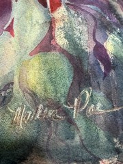 Original Painting, 12×16 Abstract Climbing Ivy OOAK Greens Yellows Reds Unframed