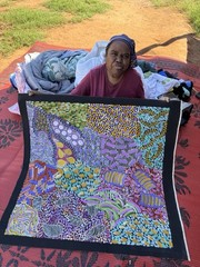Karen Bird Ngale 💕💕Aboriginal Art 94cm X 92cm COA Supplied. KB27MD