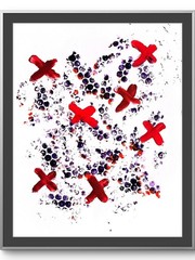 Bigfoot Droppings Map3 Modern Wall Art Original Signed 11×14 Acrylic Paper BACH