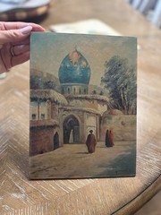 Vintage Original Oil Painting on Board Signed Middle Eastern / Orientalist Scene