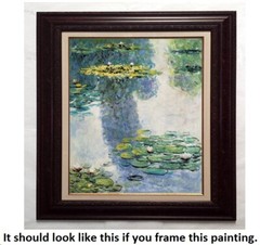 Monet Pond #e3D-07, 24×20, 100% Hand Painted Reproduction Oil Painting