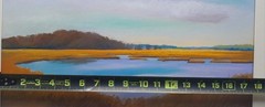 JANE LINCOLN CAPE CODE MASS „STILL WATERS“ PASTEL/PAPER EXHIBITED CUSTOM FRAMED