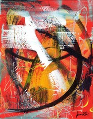 FINELLI ORIGINAL Abstract Painting High Art Modern Bold Color SIGNED COA G11J