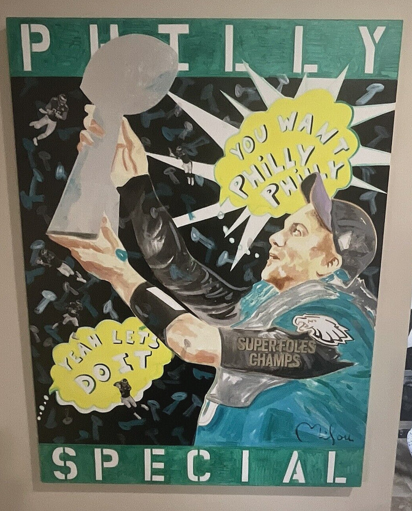 2017 – PHILLY SPECIAL Pop Art Oil on Canvas Pop Art 36×48 by Perry Milou 1 of 1!