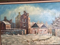 G Walters Large Winter Oil Painting 44×32”