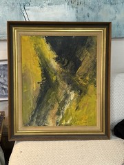Vintage Sanzio Abstract Expressionist Painting