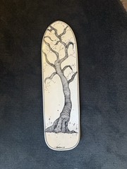 Fabio Napoleoni „Takein’em For a Walk“ – Skateboard Original Acrylic on Board