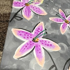 Floral Canvas Painting 16 x 20 in Unframed