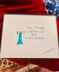 MaryPhillipsDesignsFramed Painting! Wine Is To Women As Duct Tape Is To Men..
