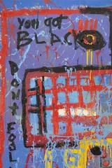 Jim Stella, Betrail Acrylic on Canvas Contemporary Street Art Painting Detroit