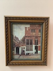 The Little Street By Johannes Vermeer Artwork Vintage Textured Reproduction