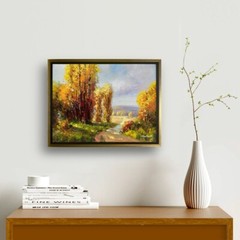 Hungryartist -Original Oil Painting of Autumn Landscape Canvas 12×16 Framed