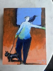 Figurative Painting Acrylic On Cradled Wood Panel 9×12 In