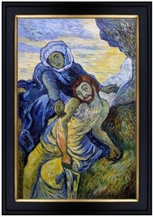 Framed, Van Gogh Pieta Repro, 100% Hand Painted Oil Painting, 24x36in