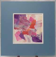 Watercolor Gouache Board Matted Original by Don Trout „A Collision of Shapes“