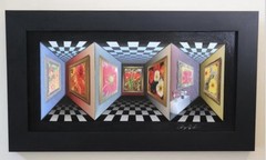 Dominic Pangborn Mixed Media “Tulips & Poppies” 3-Dimensional Wall Art