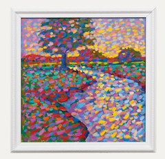 Paul Stephens (b.1957) – Contemporary Oil, River Brue & The Somerset Levels