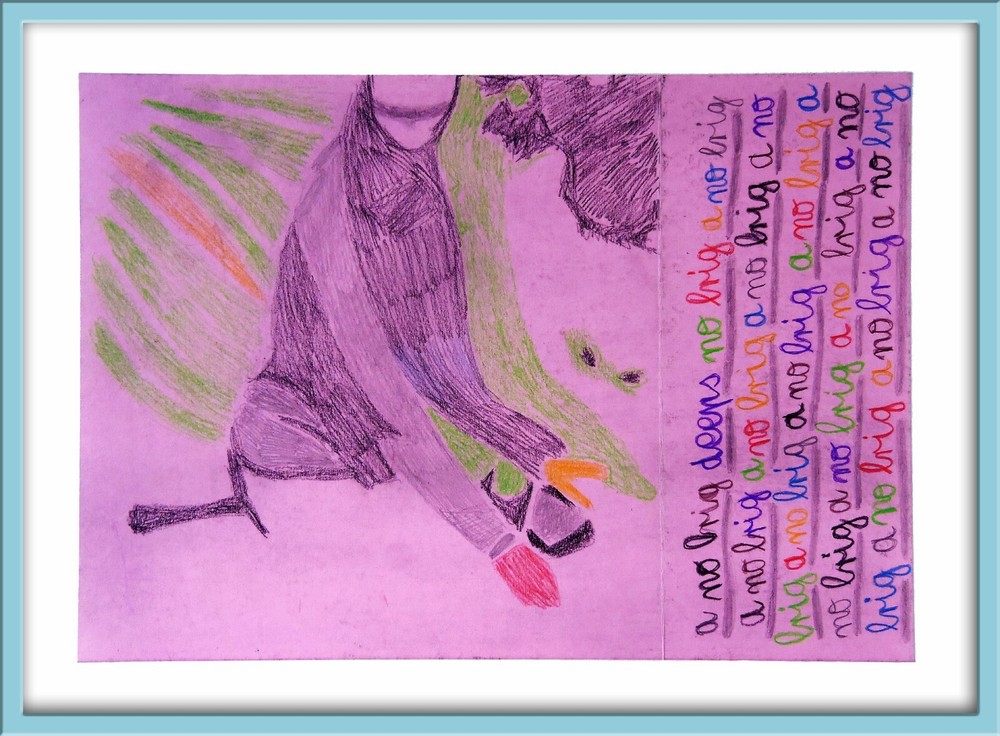 „Girl on a – Watch Again“ / Framed Drawing / Drawing
