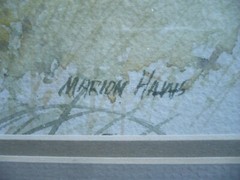 MARION HAWS, UTAH WATERCOLORIST WATERCOLOR VINTAGE RURAL LANDSCAPE IMPRESSIONIST