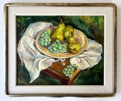 Modernist 1942 Still Life Jean Goregliad (1918- ), listed Bucks County PA artist