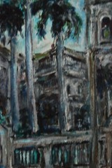 FRAMED SIGNED ORIGINAL OIL VIEW OLD COLONIAL TRINIDAD, CUBA ARTIST: HECTO VIDAL