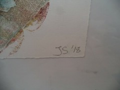 J.S. LIMITED 1/8 ABSTRACT?? SEE PICTURES 11 1/4″ X 7 1/2″ ART SIZE FRAME 17 X 13
