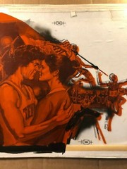 Rare Original Published TV Movie Illustration Art Painting 1980 Moscow Olympics