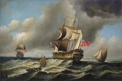 Quality Hand Painted Oil Painting An East Indiaman 24x36in