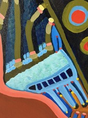 Visionary Expressionist Dream Painting By New York Outsider Artist Louise Abrams