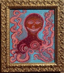 Abstract Painting on Canvas , „Funny Octopus on Vacation by Serg Graff, COA