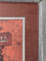 Vintage Country Red Mailbox Framed Art by Texas Artist Les Glaze 10.25″ x 13.5″