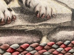 Sally Maxwell – By the Fireplace – 1984 – Scratchboard Art