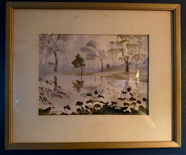 Mariano Ortuzar Watercolor on Paper Matted & Framed „18×15“