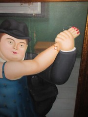 Copy? of Fernando Botero Painting Dancers Canvas