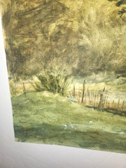 Pennsylvania Artist William J Greenwood Landscape Watercolor Painting, 1971